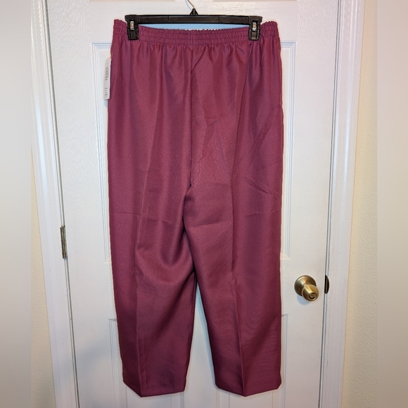 BonWorth Pants Women's Petite Large Elastic Waist Pull On Mauve Rose Canyon NWT! - Picture 2 of 4